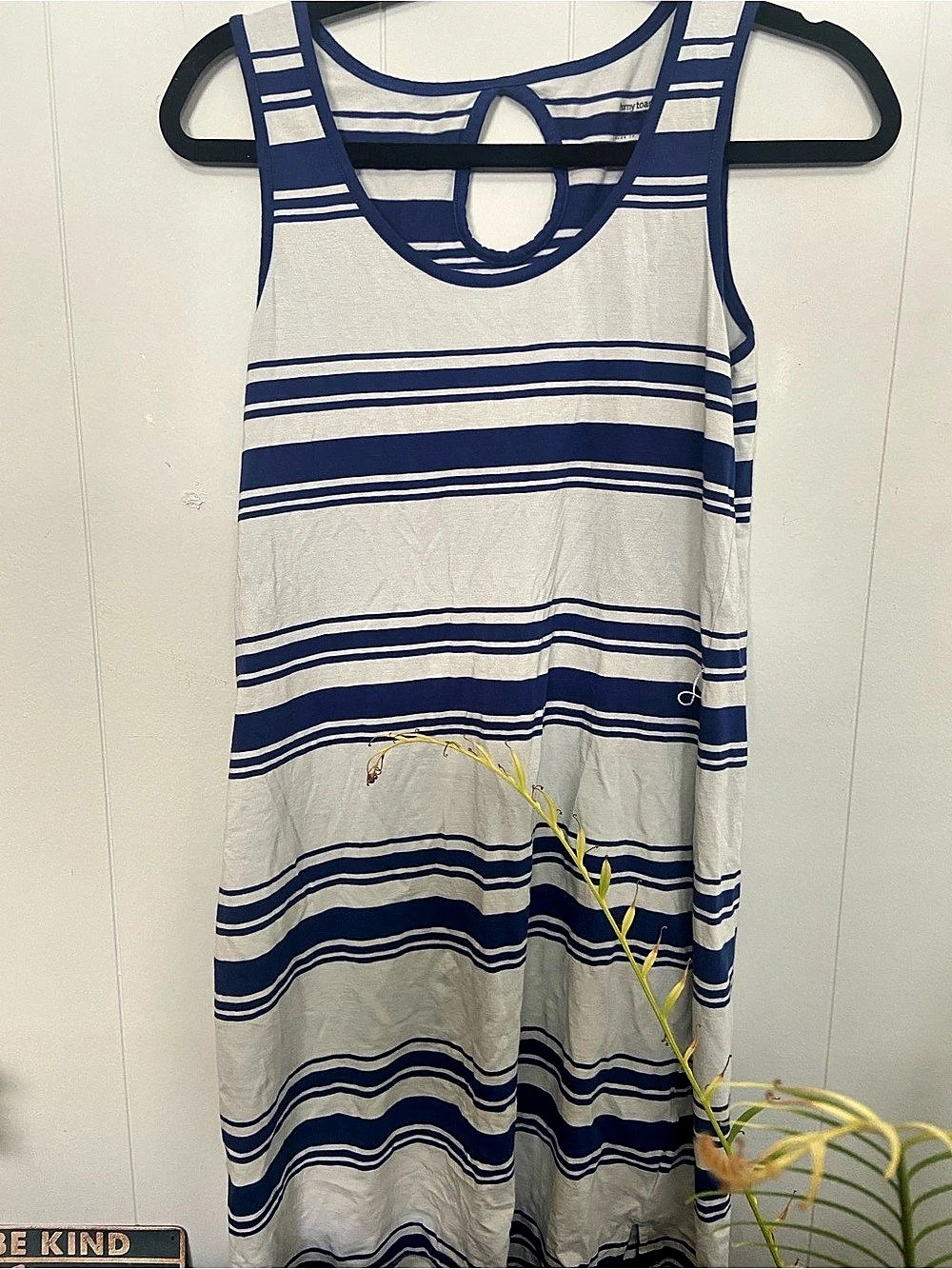 horny toad Striped Maxi Dress in Blue & White Size Small